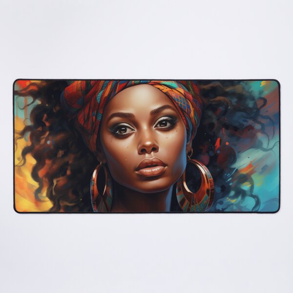 Item preview, Diversity in Radiance: Vibrant Digital Portrait of a Woman designed and sold by ai1art.