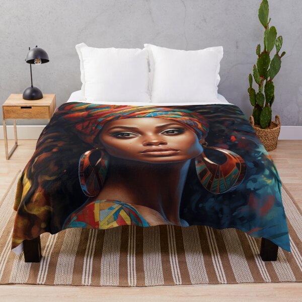 Item preview, Diversity in Radiance: Vibrant Digital Portrait of a Woman designed and sold by ai1art.