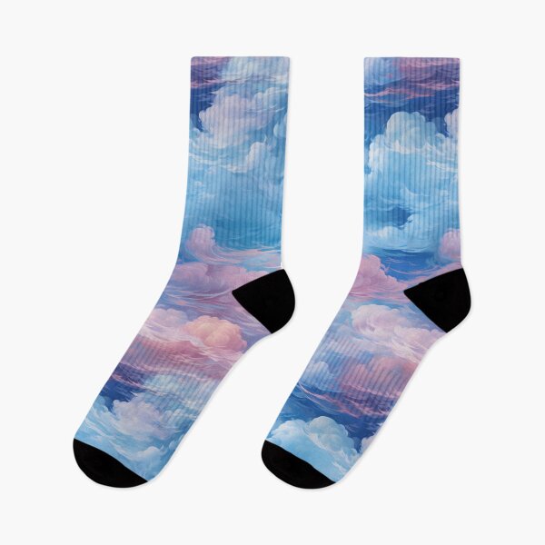 Item preview, Cyan Swirls and Silver Linings: Majestic Cloudscape Skyline in Hyper-Realistic Impressionism designed and sold by polonuim210.
