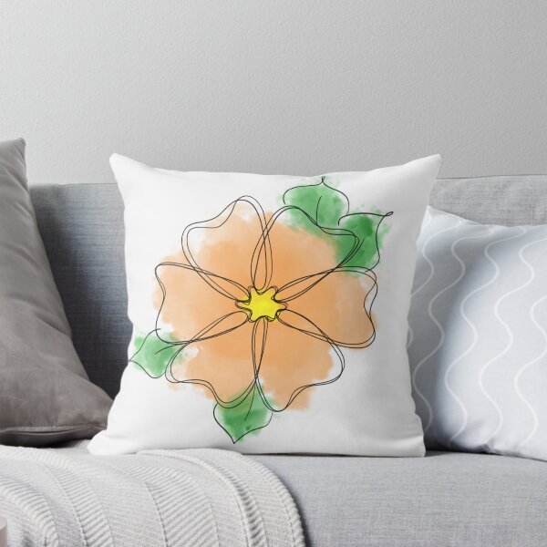 Item preview, Orange Watercolor Flower Doodle designed and sold by KcmArts.