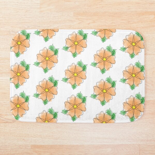 Artikelvorschau, Orange Watercolor Flower Doodle entworfen und verkauft von KcmArts.