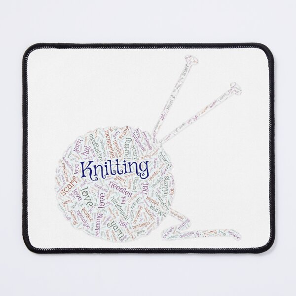 Item preview, Knitting Wordcloud for Lighter Backgrounds designed and sold by WordsYouLove.