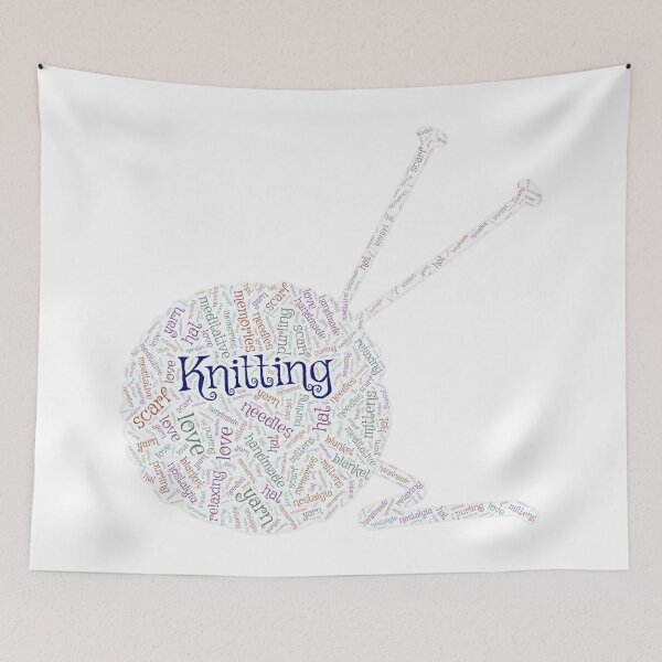 Item preview, Knitting Wordcloud for Lighter Backgrounds designed and sold by WordsYouLove.