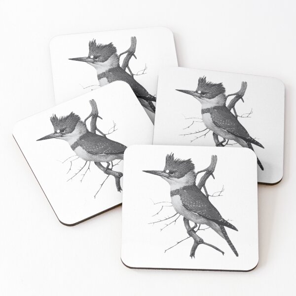 Item preview, Black And White Belted Kingfisher designed and sold by TheAnimalZ00.
