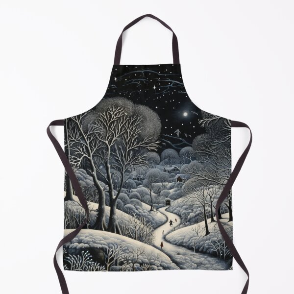 Item preview, Dark Frosty Winter Night Landscape Inspired by William Blake's Art designed and sold by AgathaZolastore.
