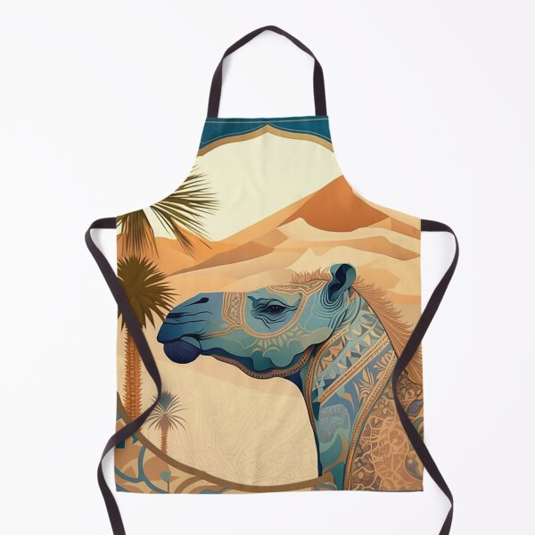 Item preview, Desert Majesty: Camel Profile Amidst Dune Flora and Sunset Hues designed and sold by PaintbrushPlace.