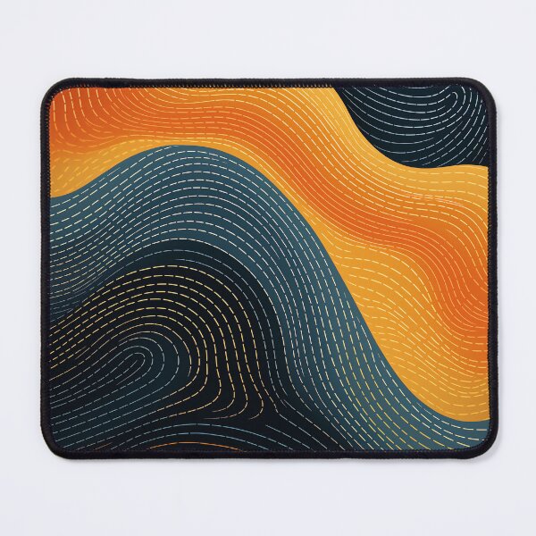 Item preview, Abstract Waves Dashed Lines designed and sold by EnchantArtCo.