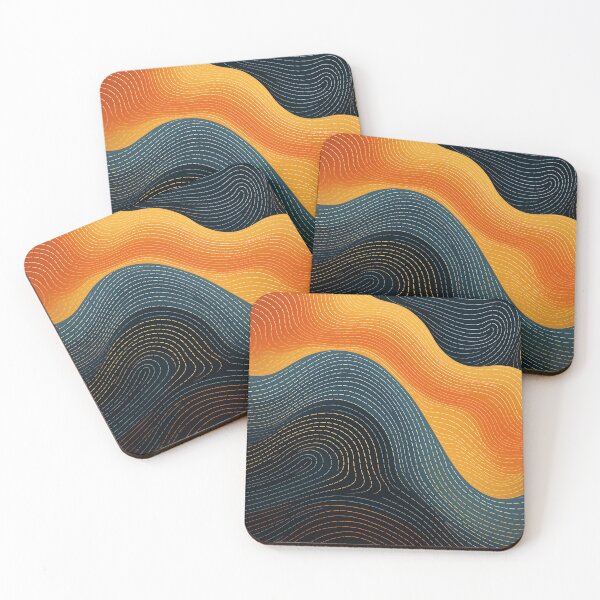 Item preview, Abstract Waves Dashed Lines designed and sold by EnchantArtCo.