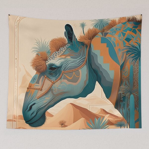 Aperçu de l'œuvre Sands of Serenity : Camel's Contour avec la palette Dune Botanics créée et vendue par PaintbrushPlace.
