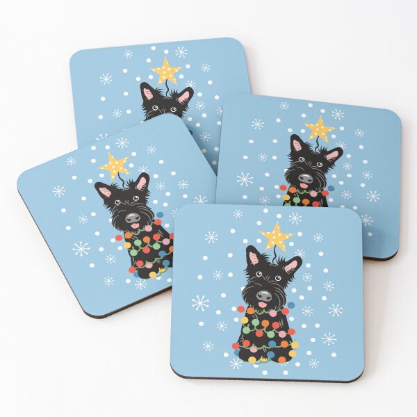 Item preview, Black Scottish Terrier Scottie Dog Christmas Tree  designed and sold by Lulupainting.