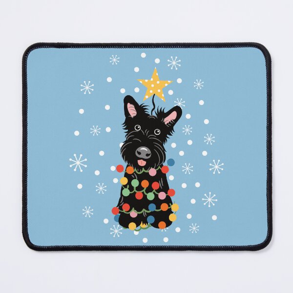 Item preview, Black Scottish Terrier Scottie Dog Christmas Tree designed and sold by Lulupainting.