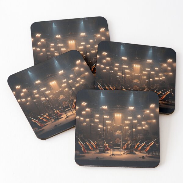 Item preview, Orchestra lighted stage music print designed and sold by dcrc.