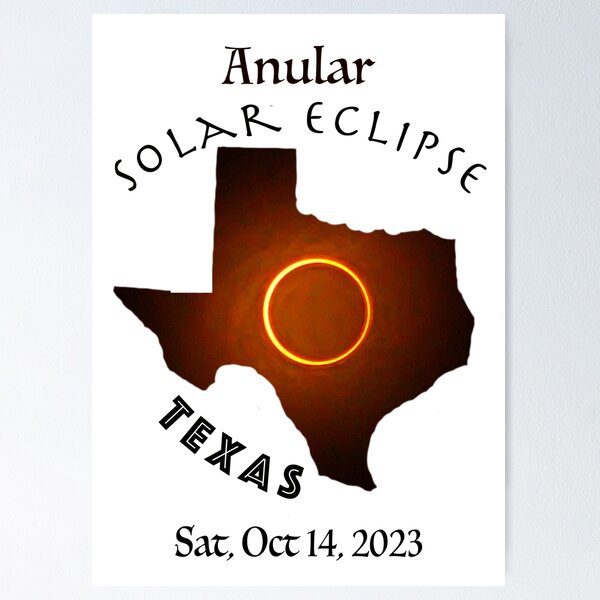 Item preview, Texas Anular Solar Eclipse 2023 designed and sold by Kuetspal-Lin.