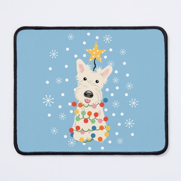 Item preview, White Scottish Terrier Scottie Dog Christmas Tree designed and sold by Lulupainting.