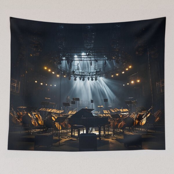 Item preview, orchestra lighted stage music print designed and sold by dcrc.