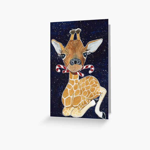 Item preview, Candy Cane Lovin' Baby Giraffe! designed and sold by Ivy Uttaro.