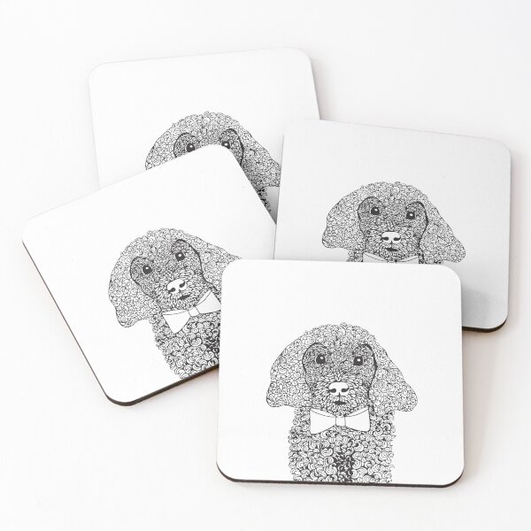 Item preview, Patterned Poodle wearing a Bow Tie designed and sold by hayleylauren.