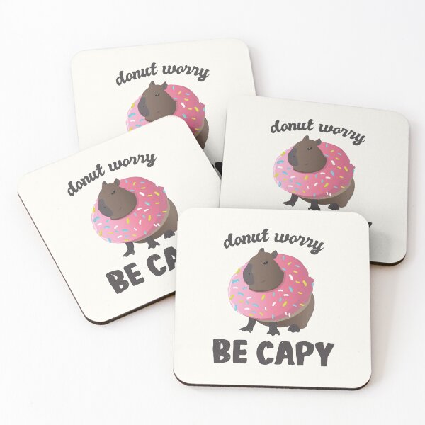 Item preview, Cute Donut Capybara - Donut Worry Be Capy designed and sold by Marzuqi Che Rose.