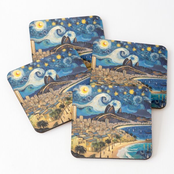 Item preview, Starry Night in Rio de Janeiro - Brazil designed and sold by OnlyClassicArt.