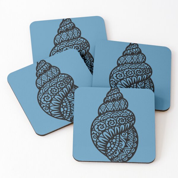Item preview, Blue and Black underwater Shell. Maori Wavy- swirl art. by Mill2023 designed and sold by Mill2023.