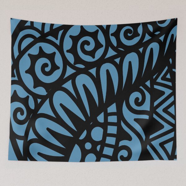 Item preview, Blue and Black underwater Shell. Maori Wavy- swirl art. by Mill2023 designed and sold by Mill2023.