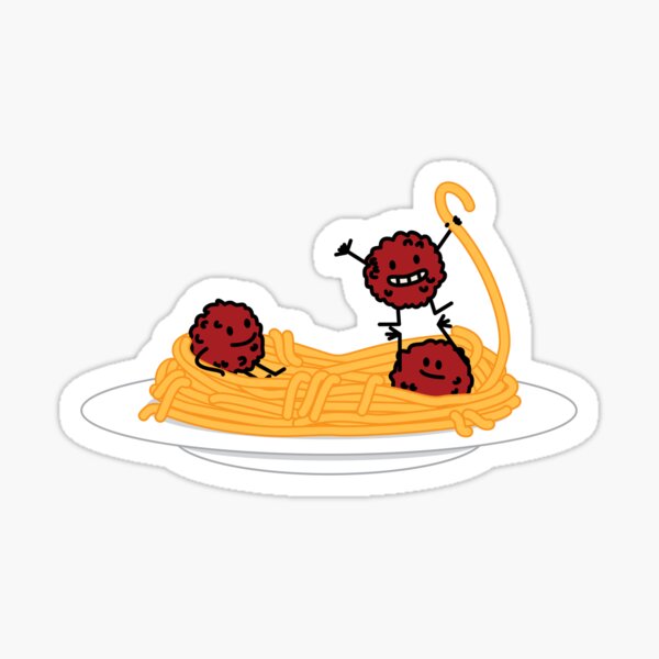 Meatball Master Pasta Food Spaghetti Meatballs Sticker