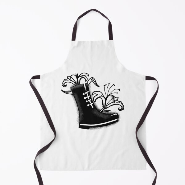 Item preview, Tattoo style black boot with florals designed and sold by jazzydevil.