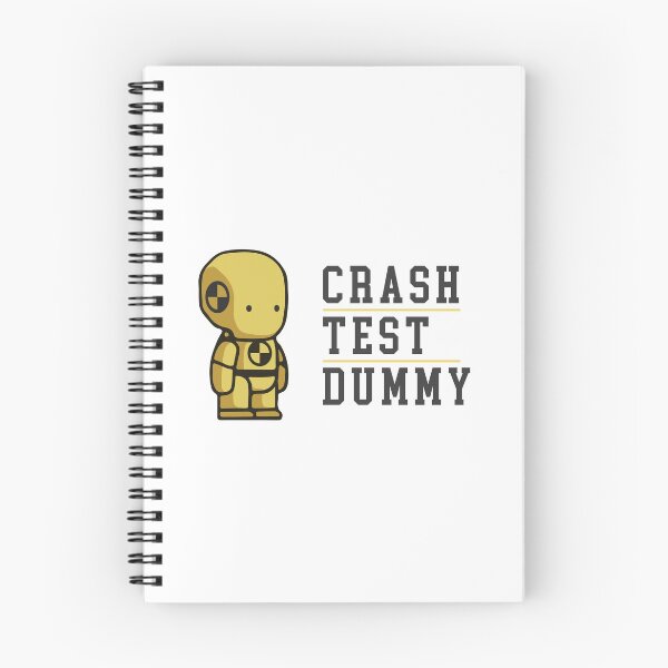 Artikelvorschau, Crashtest-Dummy, babygelber Sicherheitstestmann mit schwarzem, dunklem Text und getrennter gelber Linie entworfen und verkauft von activlifewear.