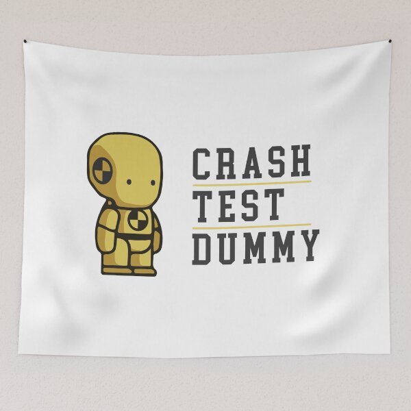 Item preview, Crash Test Dummy Baby Yellow Safety Testman with Black Dark Text and Yellow Line Separated designed and sold by activlifewear.