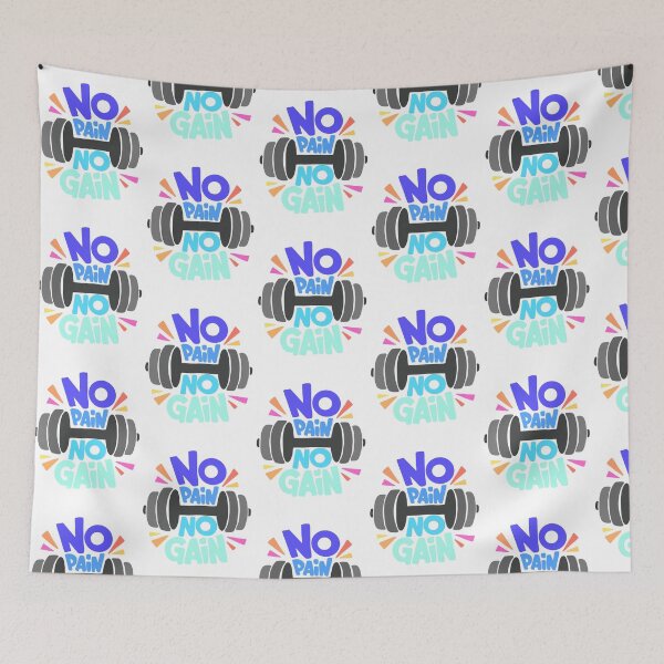 Item preview, No pain no gain colorful encouraging sign designed and sold by adesignworld.