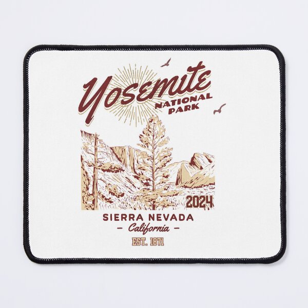 Item preview, Yosemite National Park Vintage Design Sierra Nevada California designed and sold by WanderQuestCo.