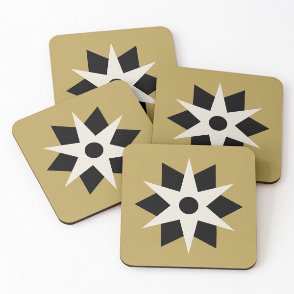 Item preview, Mid Century Modern Holiday Starburst Design in Black and Gold designed and sold by tonymagnerart.