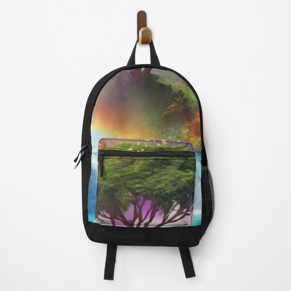 Item preview, MAJESTIC ELEPHANT STANDING STRONG WITH RAINBOW AND PARADISE LIKE LANDSCAPE designed and sold by Kezmich Works.