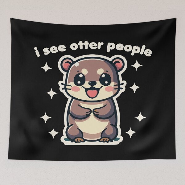 Item preview, Cute Kawaii Funny I See Otter People designed and sold by wingstar.