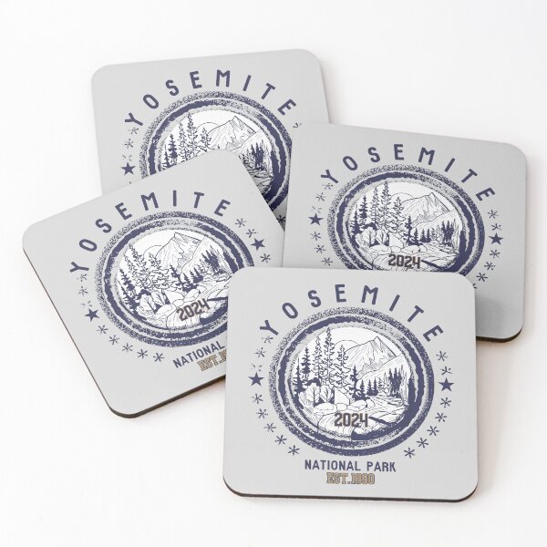 Item preview, Yosemite National Park Vintage Design Sierra Nevada California designed and sold by WanderQuestCo.