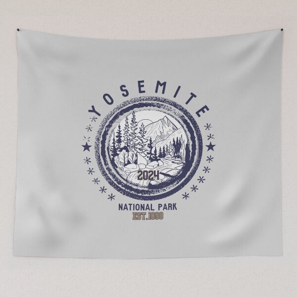 Item preview, Yosemite National Park Vintage Design Sierra Nevada California designed and sold by WanderQuestCo.