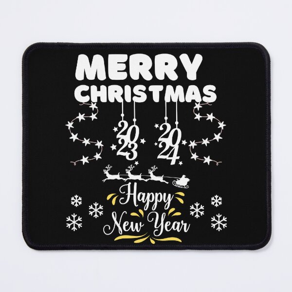 Item preview, Merry Christmas and Happy New Year 2023 -2024 White design designed and sold by Verle-art.