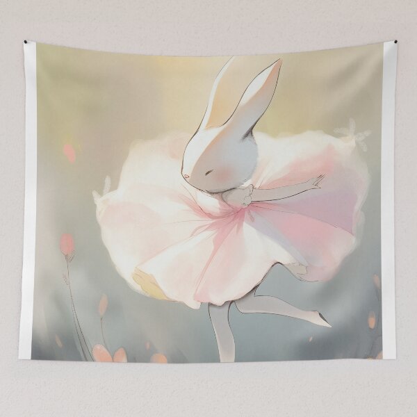 Item preview, Boho Bunny Ballerina B designed and sold by Cosmic-Canvases.