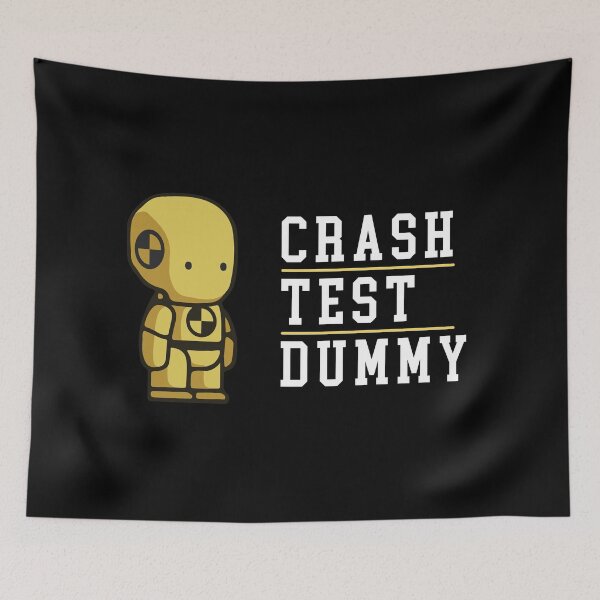 Item preview, Crash Test Dummy Baby Yellow Safety Testman with White Light Text and Yellow Line Separated designed and sold by activlifewear.