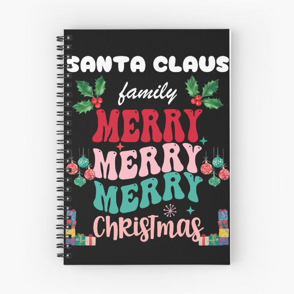 Item preview, Merry merry merry wavy Christmas and Happy New Year 2023 -2024-Santa Claus family designed and sold by Verle-art.