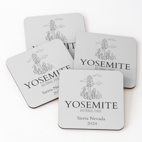 Item preview, Yosemite National Park Vintage Design Sierra Nevada California designed and sold by WanderQuestCo.