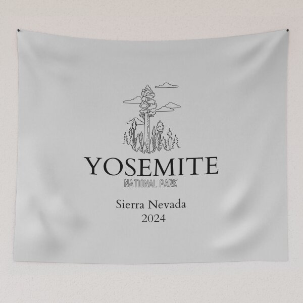 Item preview, Yosemite National Park Vintage Design Sierra Nevada California designed and sold by WanderQuestCo.