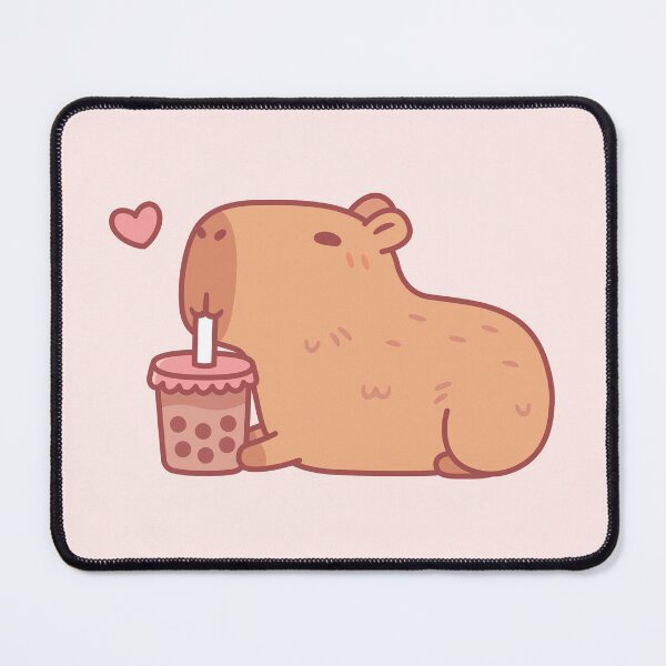 Item preview, Cute Capybara Chilling With Bubble Tea designed and sold by rustydoodle.