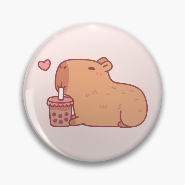 Item preview, Cute Capybara Chilling With Bubble Tea designed and sold by rustydoodle.