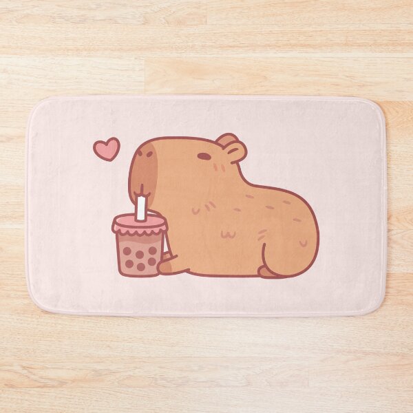 Item preview, Cute Capybara Chilling With Bubble Tea designed and sold by rustydoodle.