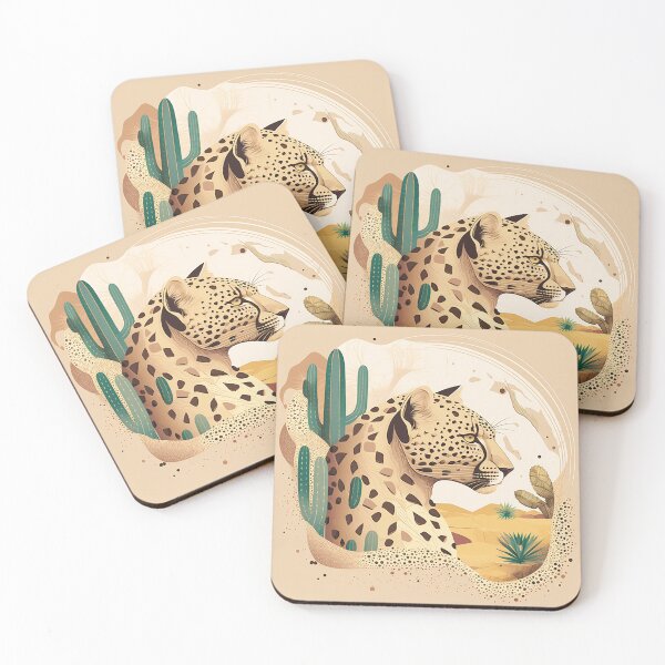 Item preview, Desert Mirage: Leopard Essence Amidst Oasis Visions designed and sold by PaintbrushPlace.