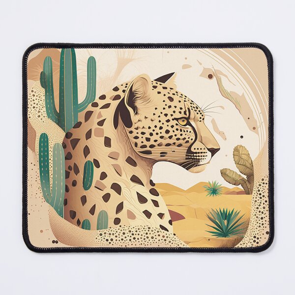 Item preview, Desert Mirage: Leopard Essence Amidst Oasis Visions designed and sold by PaintbrushPlace.