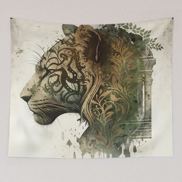 Item preview, Temporal Roar: Tiger Spirit Amongst Ruins and Relics designed and sold by PaintbrushPlace.