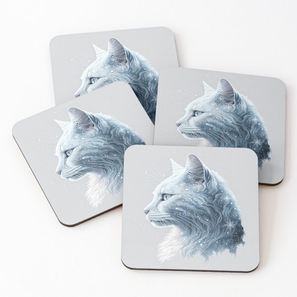 Item preview, Frost Feline: Winter's Majesty in a Cat's Silhouette designed and sold by PaintbrushPlace.
