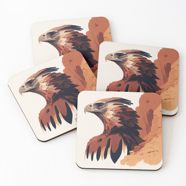 Item preview, Canyon Sentinel: Eagle's Gaze Amidst Rock Formations designed and sold by PaintbrushPlace.